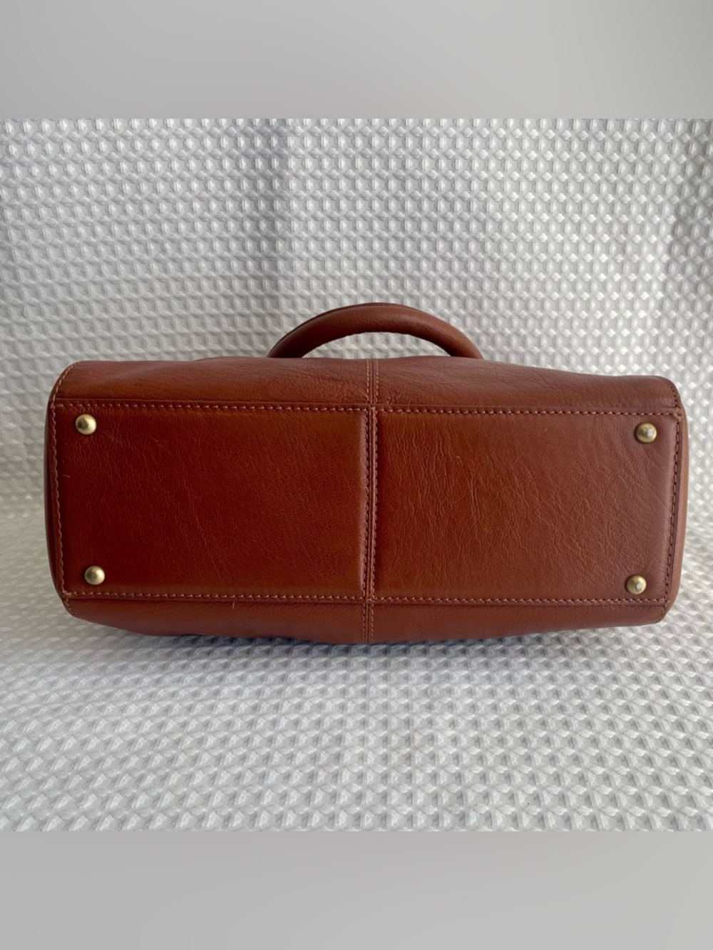 Rich Brown RACHEL ROY Leather Handbag w/ Gold Toned Hardware  Doctor Style #766 - Picture 7 of 10
